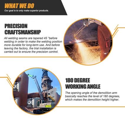 Q355B Q690D 파괴 굴삭기 긴 도달거리는 애벌레에서 붐을 일으킵니다