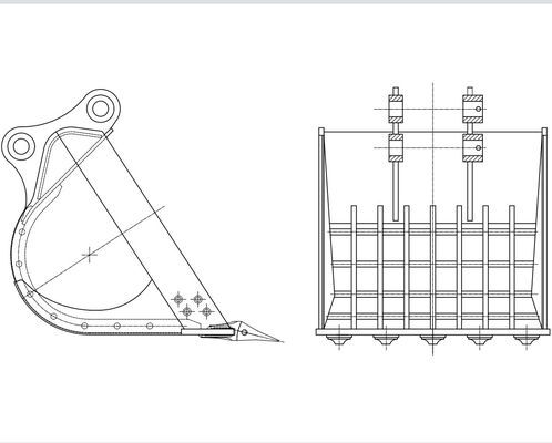 ZX200 349 굴삭기 선별 버킷, 오래가는 굴삭기 골자 버킷 ODM OEM