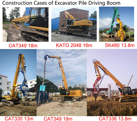 PC400 CAT352 DX700을 위한 고효율을 운전하는 OEM 11-20m 굴삭기 붐 파일