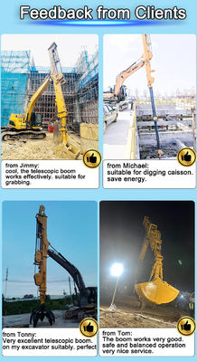 Antiwear 20-50ton 굴착기 망원경 붐 3 세그먼트 25m 30m 32m  SY PC ZX