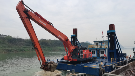 굴삭기 긴 도달거리 호황, 히다찌 두산을 위한 굴삭기 긴 도달거리 부착