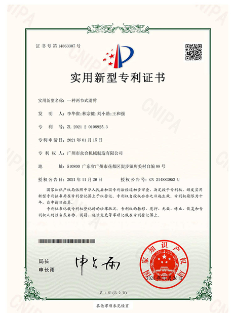 중국 Kaiping Zhonghe Machinery Manufacturing Co., Ltd 인증